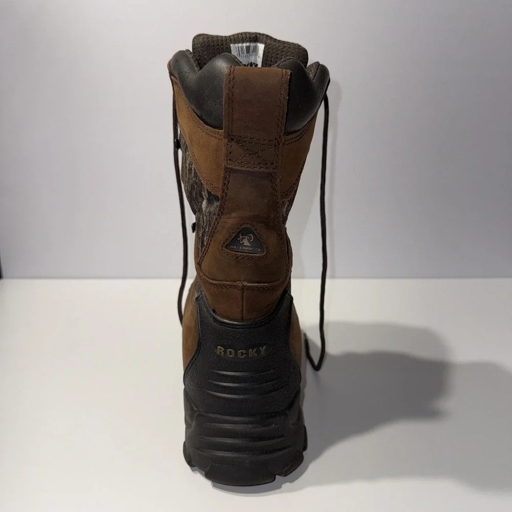 Rocky 1000 Gram Thinsulate Waterproof Hunting Boots Camo Brown Men's Size 11M - Picture 6 of 14